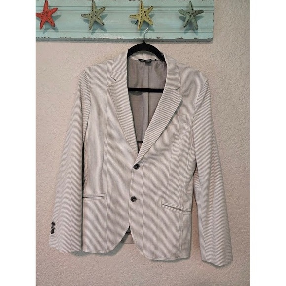 A/X Armani Exchange Other - Armani Exchange Light Grey Striped Suit Jacket